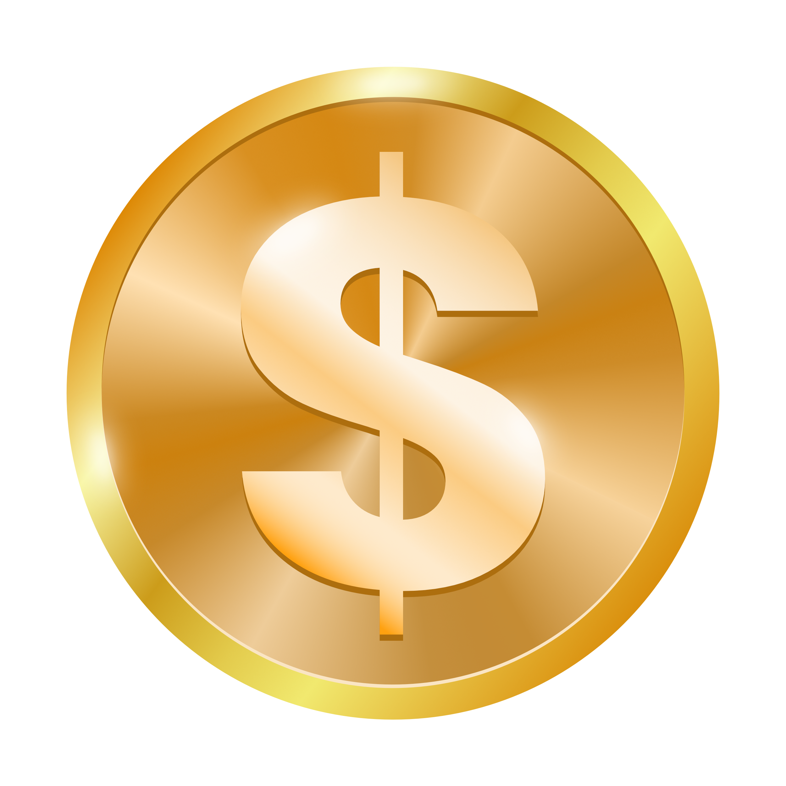—Pngtree—gold dollar coin_6848497